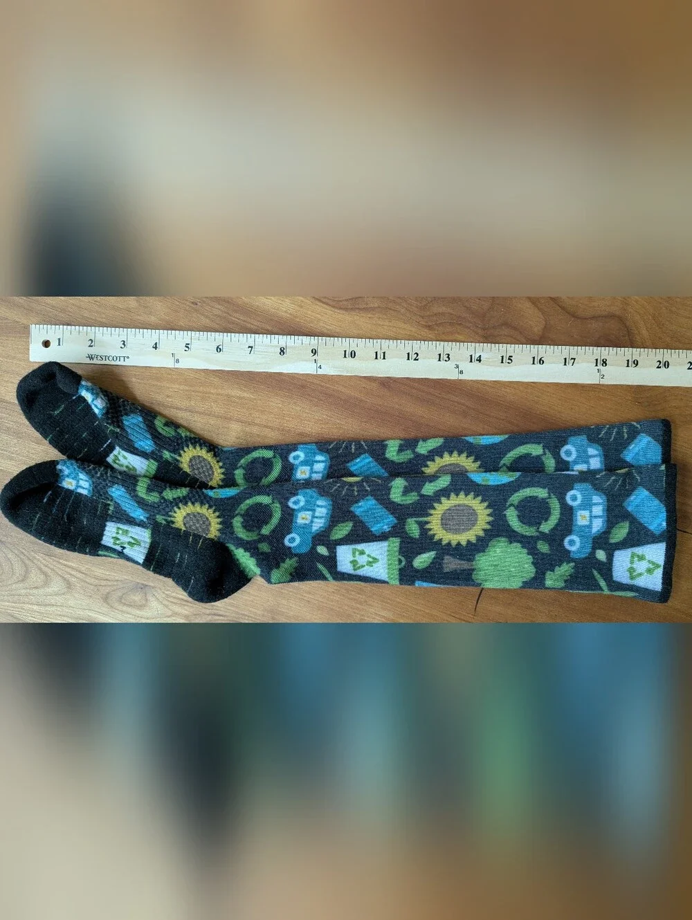 ♻️ Viasox Compression Socks - Black 🌎 ♻️ Pattern- L 12-15mmhg All Genders
